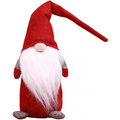 Vánoční skřítek HAPPY GNOME 44 cm, červený – Hledejceny.cz