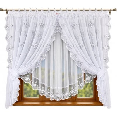 LiS Hotová záclona se šedými motýlky BT 231 400x160 cm – Hledejceny.cz