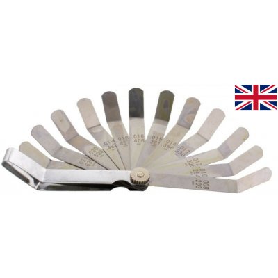 JMP Ventilové - spárové měrky zahnuté, palcové 0.008"- 0.026", 12 listů – Zboží Mobilmania