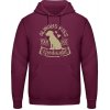 Pánská mikina s potiskem AWDis Hoodie Mikina Design Always kiss your dog Purpurovočervená