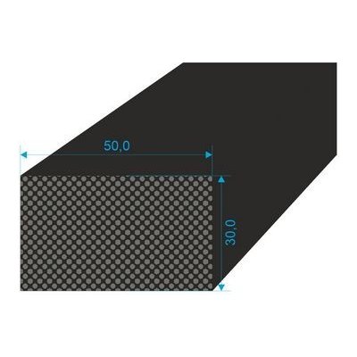 023050 Profilové těsnění 30x50 plné | Zboží Auto