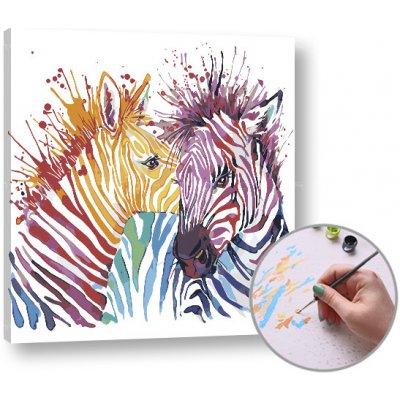 Malování podle čísel ZAMILOVANÁ ZEBRA – Sleviste.cz