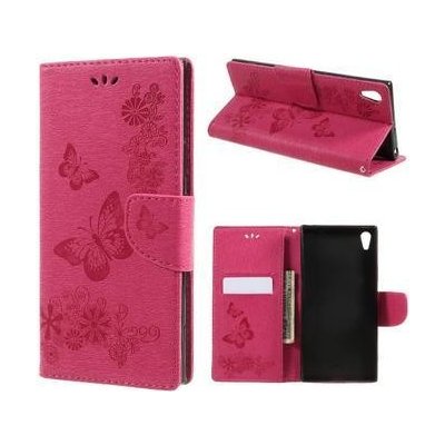 Pouzdro Butterfly peněženkové Sony Xperia XA 1 Ultra - rose – Zbozi.Blesk.cz