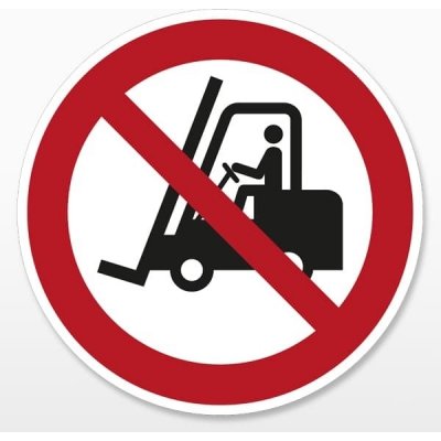 Zákazové značení, zákaz pro vysokozdvižné vozíky – hliníkový kompozit, pr. 200 mm – Hledejceny.cz