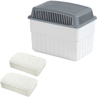 Wenko Odvlhčovač vzduchu do 80 m³ s náhradní náplní, 2 x 1 kg, šedá – Zboží Dáma