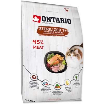 Ontario Cat Sterilized 7 + 6,5 kg – Zboží Mobilmania