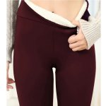 Zateplené Legíny KP30254 červená – Zboží Dáma