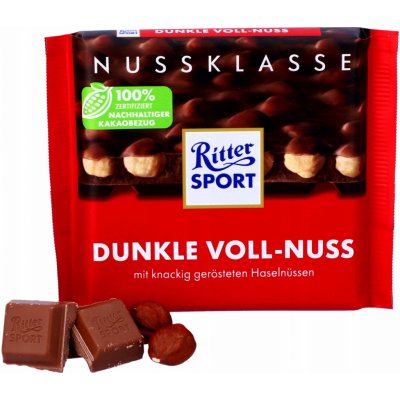 Ritter Sport hořká s lískovými oříšky 100 g – Zboží Dáma