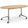 Psací a pracovní stůl Wiesner-Hager Flex-table 3585-380 Elipsový stůl 180 x 100 cm Oblázkově šedá H742