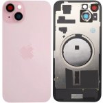 Kryt Apple iPhone 15 Plus Sklo Zadního Housingu + Sklíčko Kamery + Kovová Destička + Magsafe Magnet růžový – Zboží Mobilmania