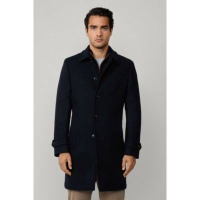 Hackett London Double Face Coat Midnight Blue – Zboží Dáma
