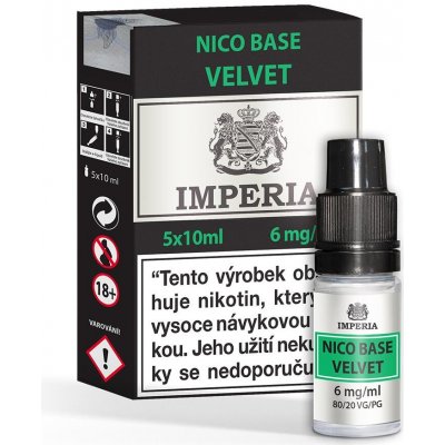 Imperia Velvet Nico Base 80VG/20PG 5 x 10 ml 6 mg – Sleviste.cz