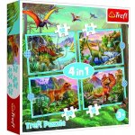 Trefl 4v1 Unikátní dinosauři 28,5x20,5cm v krabici 28x28x6cm – Hledejceny.cz