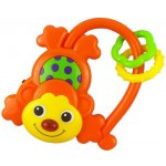 Baby Mix Opička dětské chrastítko se zvukem oranžová – Zboží Dáma