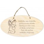 Woody Crafts Cedulka - Andělíčku můj strážníčku – Hledejceny.cz