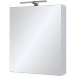 A - Interiéry Skříňka zrcadlová Argos 50 bílá, lesk, LED osv. chrom, 50x65x13,8 – Zboží Dáma