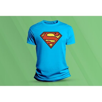 Sandratex dětské bavlněné tričko Superman. azurová
