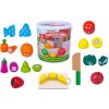 Příslušenství k dětským kuchyňkám Eco Toys dřevěné ovoce a zelenina na krájení 13 ks