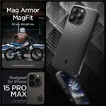 Pouzdro Spigen Mag Armor MagSafe iPhone 15 Pro Max matte černé – Zboží Živě