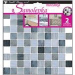 Anděl Přerov Samolepka na zeď mozaika plastická, imitace obkladů, černobílá 2 archy 25,5 x 25,5 cm – Zboží Dáma
