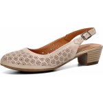 Robel dámské kožené lodičky s otevřenou patou hnědé – Hledejceny.cz