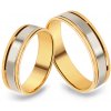 Prsteny iZlato Forever dvoubarevné snubní prsteny CSOB130