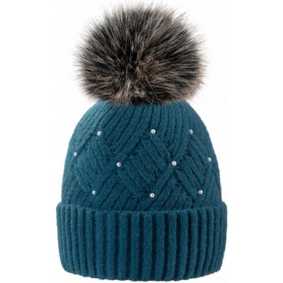 Fashionweek čepice s perlami Wool Pearl mořská modrá – Hledejceny.cz