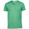 Pánské Tričko Gildan Lehké tričko pod košili do véčka zelený melír