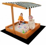 Baby Mix Stříška pro dětské dřevěné pískoviště 120x120 cm zeleno-bílá – Zboží Dáma