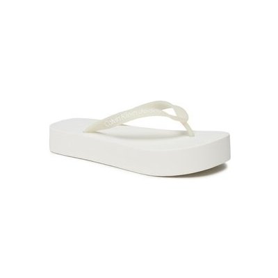 Calvin Klein Jeans žabky Beach Sandal Flatform Logo YW0YW01092 bílá – Zboží Mobilmania