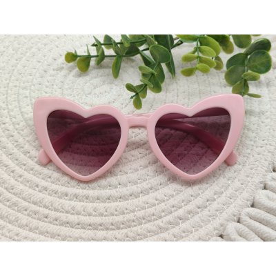Růžové brýle ve tvaru srdce - D-decor – Zboží Dáma
