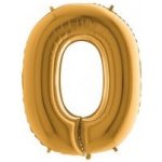 GRABO fóliový balónek PÍSMENO ZLATÉ O 102cm,40" nafukovací – Sleviste.cz