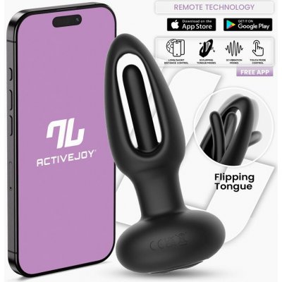 InToYou App Series Zack Flipping Tongue Vibrating Anal Plug with App Black – Zboží Dáma