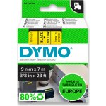 Dymo D1 S0720730 - originální polyesterová páska - 9 mm × 7 m, černo-žlutá – Hledejceny.cz