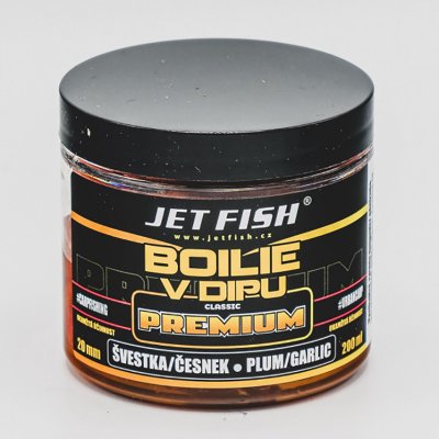 Jet Fish Premium clasicc Boilies v dipu ŠVESTKA / ČESNEK 200ml 20mm – Zbozi.Blesk.cz