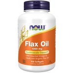 Now Foods Flax oil Lněný olej 1000 mg 100 softgelových kapslí – Hledejceny.cz