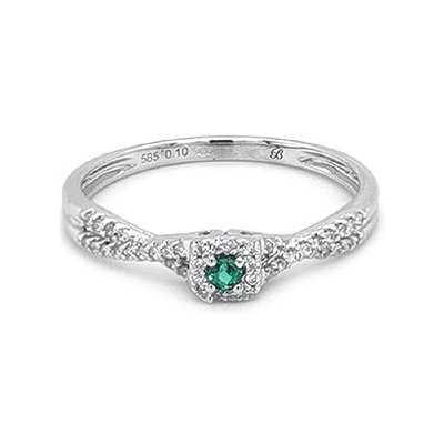 Beny Jewellery Smaragdový s diamanty z bílého zlata 2011363