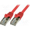 síťový kabel Logilink CP1014S Patch, F/UTP, 5e, licna, CCA, PVC, 0,25m, červený