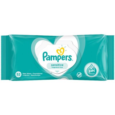 Pampers Sensitive dětské čisticí ubrousky 4 x 52 ks – Zboží Dáma