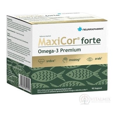 Neuraxpharm MaxiCor forte Omega-3 Premium 90 kapslí – Hledejceny.cz