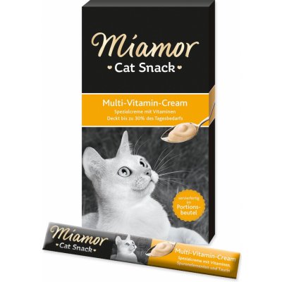 Miamor Cat Snack Cream multivitamín 6 x 15 g – Zbozi.Blesk.cz