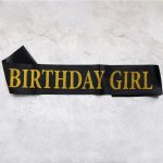 Poháry.com® Narozeninová šerpa Birthday Girl - černá – Zboží Dáma