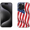 Pouzdro a kryt na mobilní telefon Apple mmCase Gelové iPhone 15 Pro Max - USA vlajka