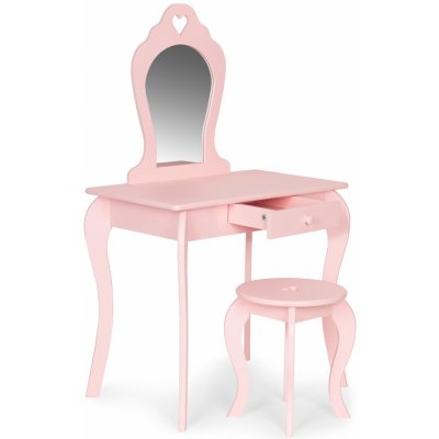 ecotoys Dětský velký toaletní stolek se zrcadlem pro dívky – Zboží Mobilmania