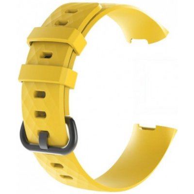 BStrap Silicone Diamond Small řemínek na Fitbit Charge 3 / 4, yellow SFI008C04 – Hledejceny.cz