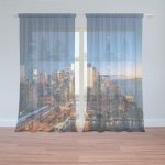 Sablio Záclony Noční mrakodrapy: 2ks 150x250cm – Hledejceny.cz