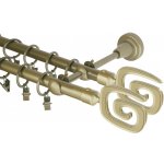 GARNÝŽE-HEBR Garnýž Labyrint double antik zlatá dvojitá 400 cm – Sleviste.cz