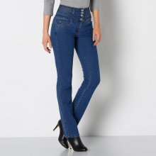 Blancheporte Rovné džíny s vysokým pasem modré