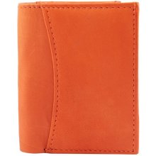 Mini peněženka Excellanc oranžová z pravé kůže