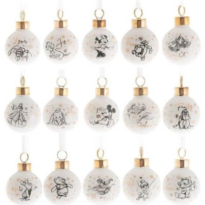 Walt Disney Classiques Disney vánoční ozdoby, unisex, bílé/zlaté koule, keramické bílé/zlaté – Hledejceny.cz